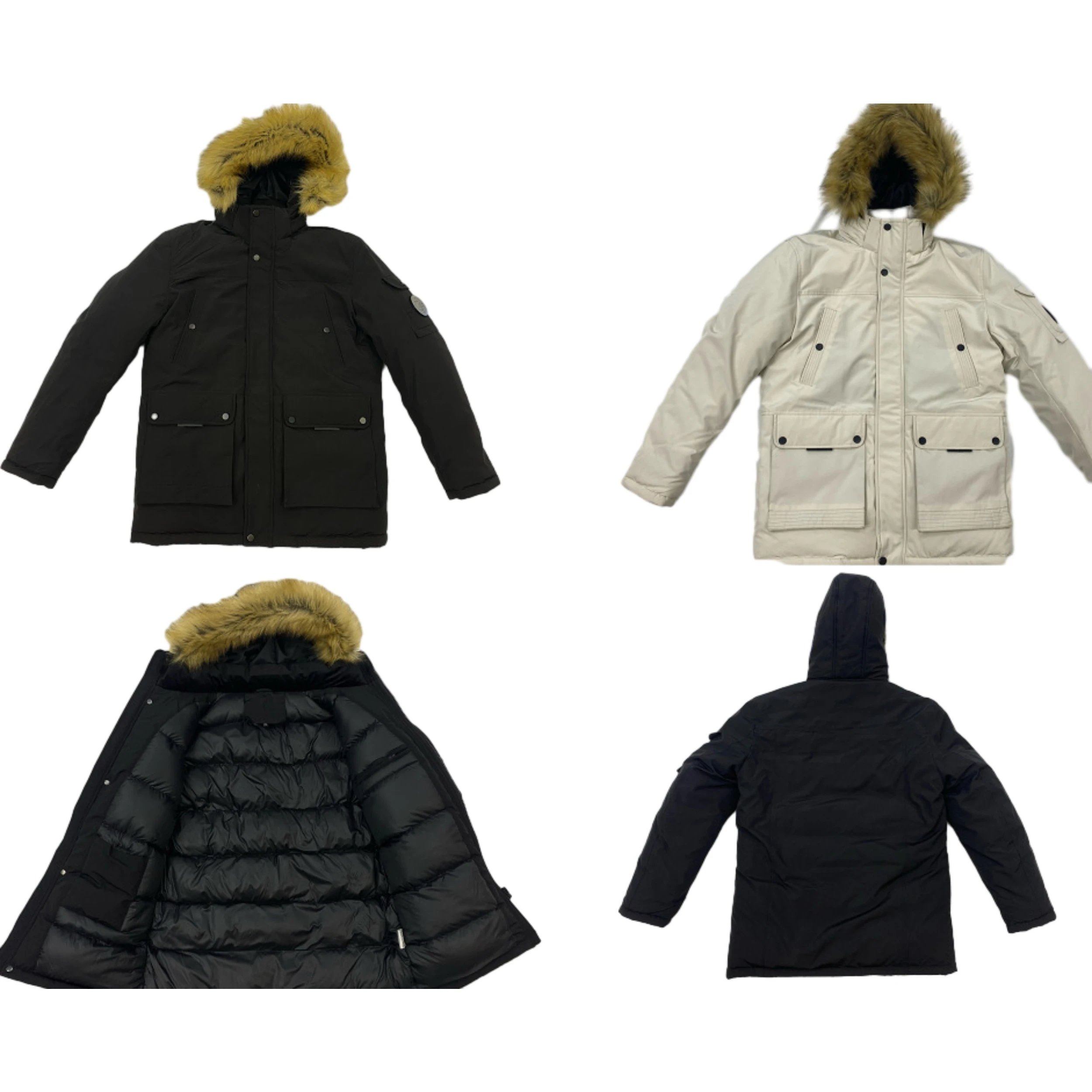 Men's Thick Warm Outerwear Clothes Winter Jacket Cotton-padding Fleece Linning Outdoor Parka Coat Hooded Windbreaker