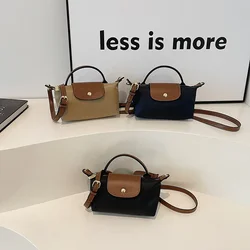 Retro Fashion Versatile Hot Item 2024 Spring/summer Women's Bag Single Shoulder Crossbody Carrying High-end Nylon Dumpling Bag