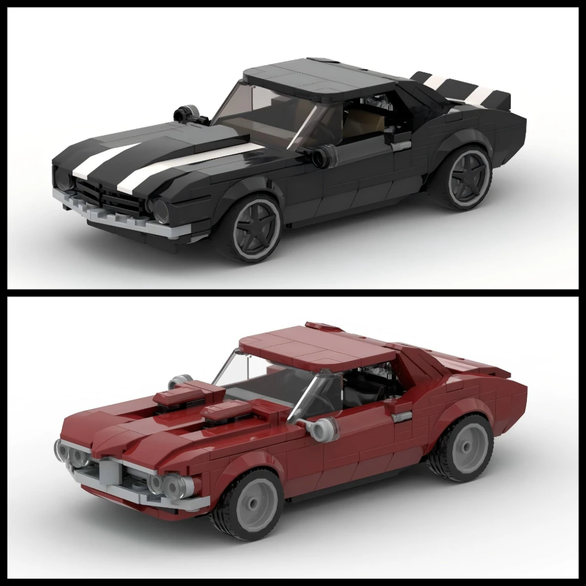 MOC 1967 Klassischer Sportwagen Bausteine Kinder-Bausatz Retro-Rennwagen-Modell DIY Geburtstagsgeschenk für Jungen Dekoration – Detail 1