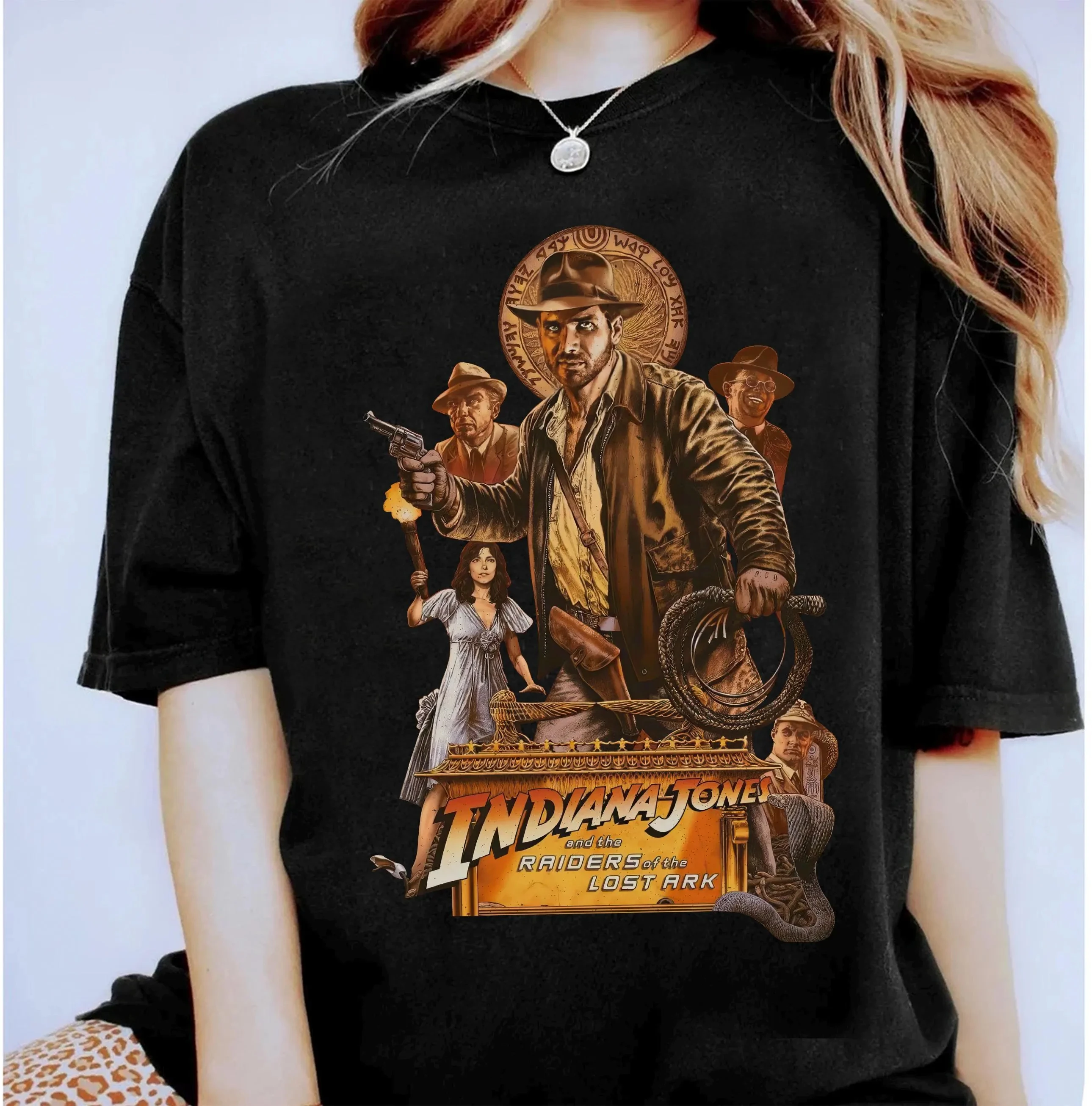Disney Retro 90s Indiana Jones y Los Raiders de la Arca Perdida Película Camiseta Disneyland 1995 Camisa Retro Disneyland Familia Camisa