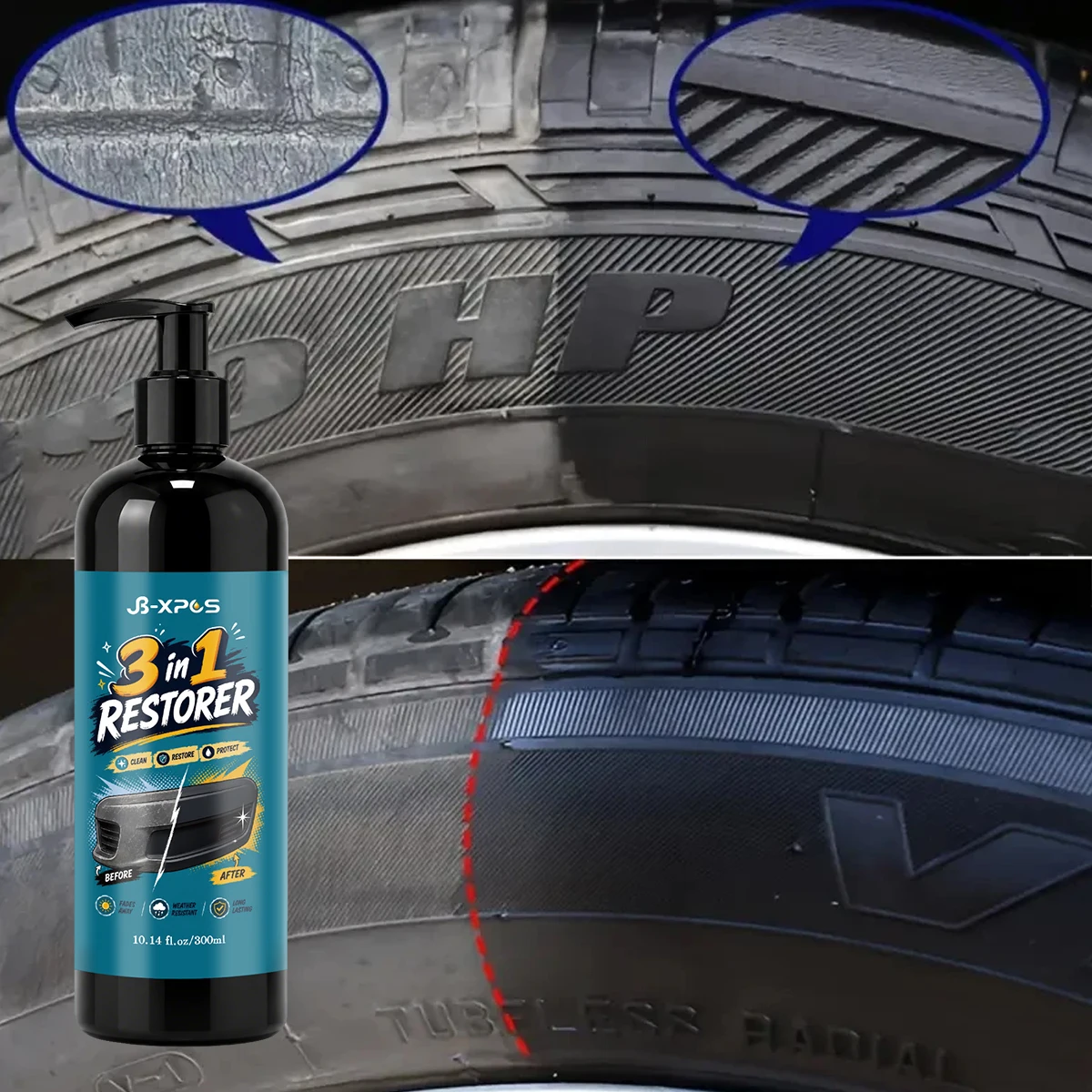 Car Plastic Leather Restorer High Concentration Black Waterproof UV Coating Matte Gloss Finish Long-Lasting Trim Renew YT2021
