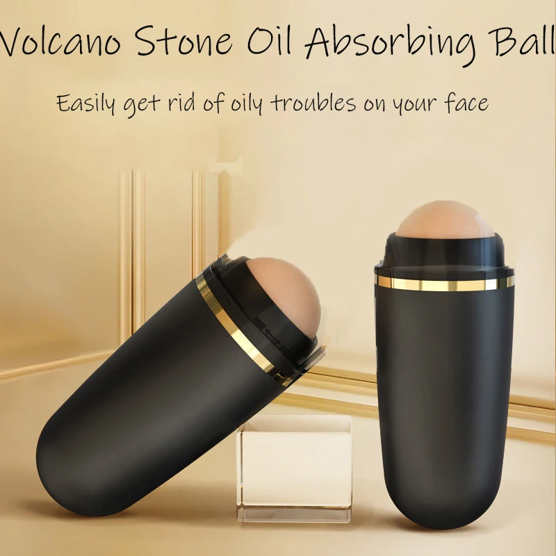 Volcano Stone Portable Oil Absorbent Roller Pore Reduction Tool Washable Facial Oil Removing Care Summer Skin Oil Control Tool