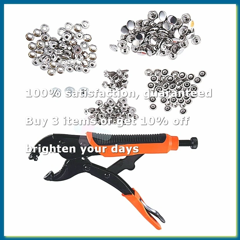 Heavy Duty Snap Fastener Tool Kit with 60 Sets Snap Setter Tool for Boat Cover Replacing Metal Snaps