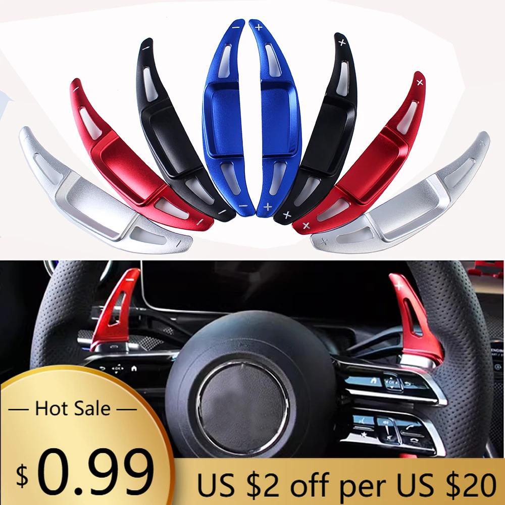 

Чехлы на руль 2022 2023 2024 для Mercedes Benz A B C E Class W206 W223 C180 C220d GLC, удлинители переключения передач на руль автомобиля