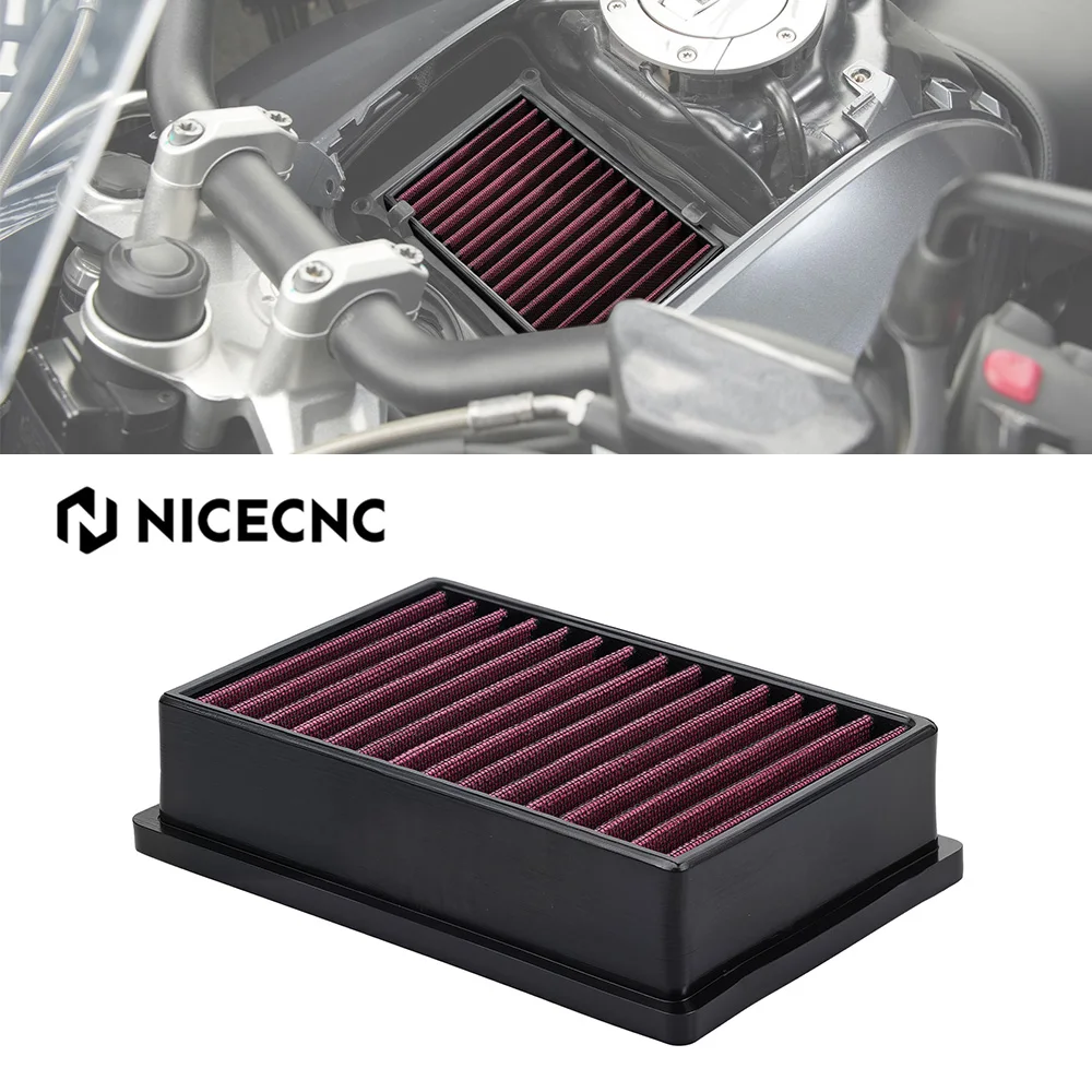 NICECNC High Flow Air Filter For BMW R1250GS /Adventure R1250 R/RS/RT 2018-2024 R1200GS LC GSA R1200 R/RS/RT/ LC 2013-2018