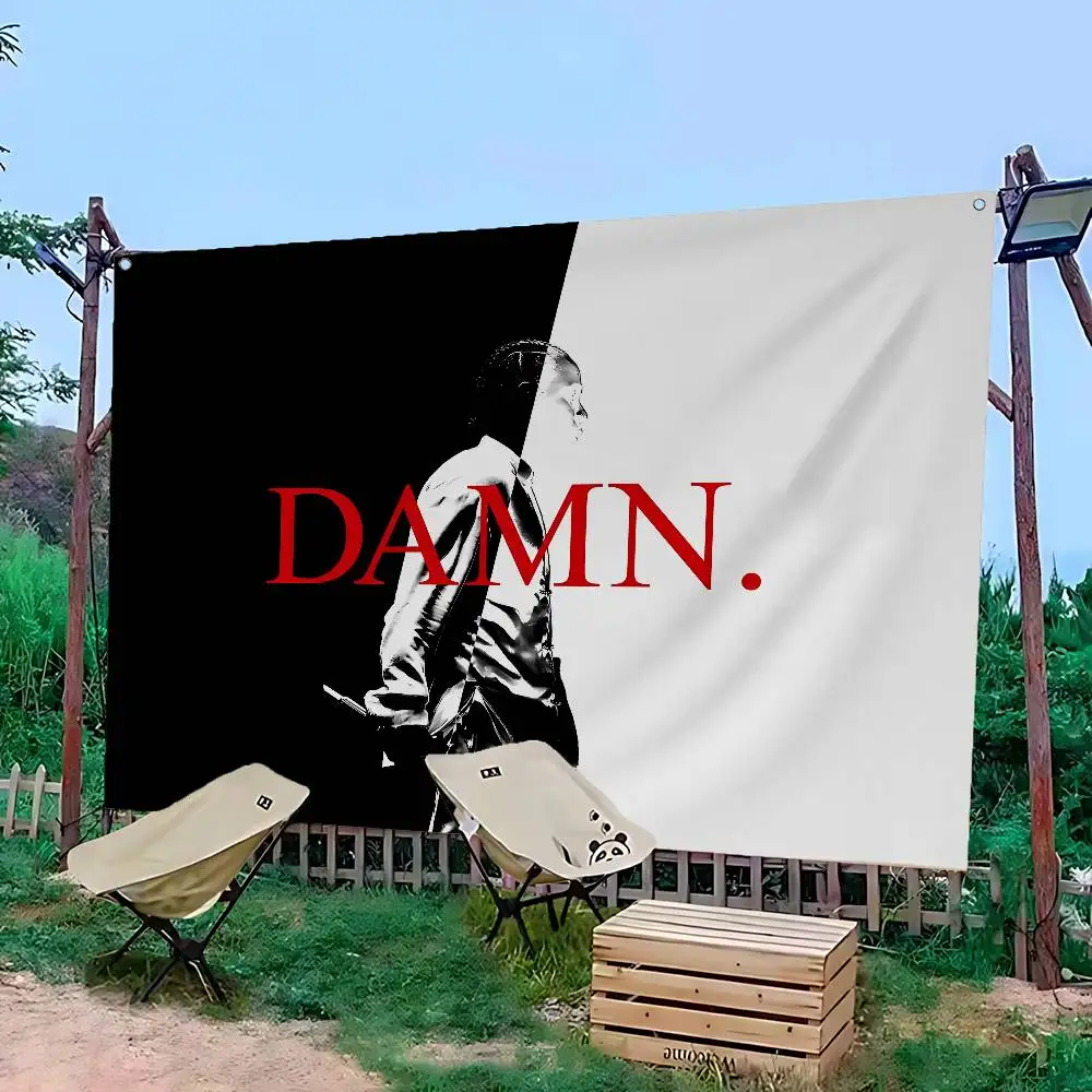Rapper K-Kendrick L-Lamar Banner-Kunstdruck Japanische Wandflagge Anime Wandbehang Heimdekoration