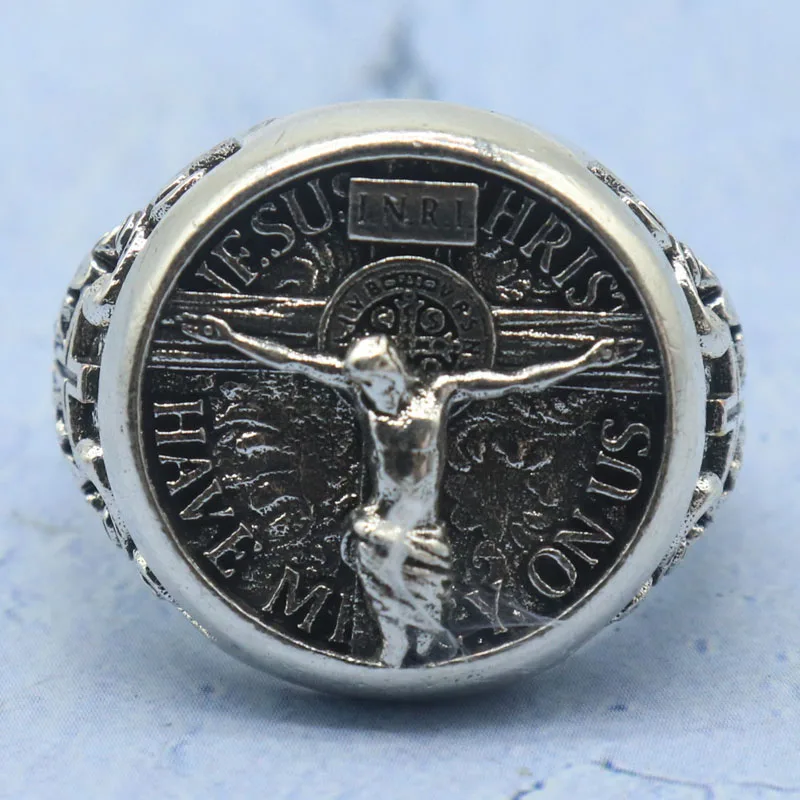 

Buy 4 Get 1 Free Highly Recommend 11g Stainless Steel Jesus Crucifixion Signet Rings Many Sizes SheCrown