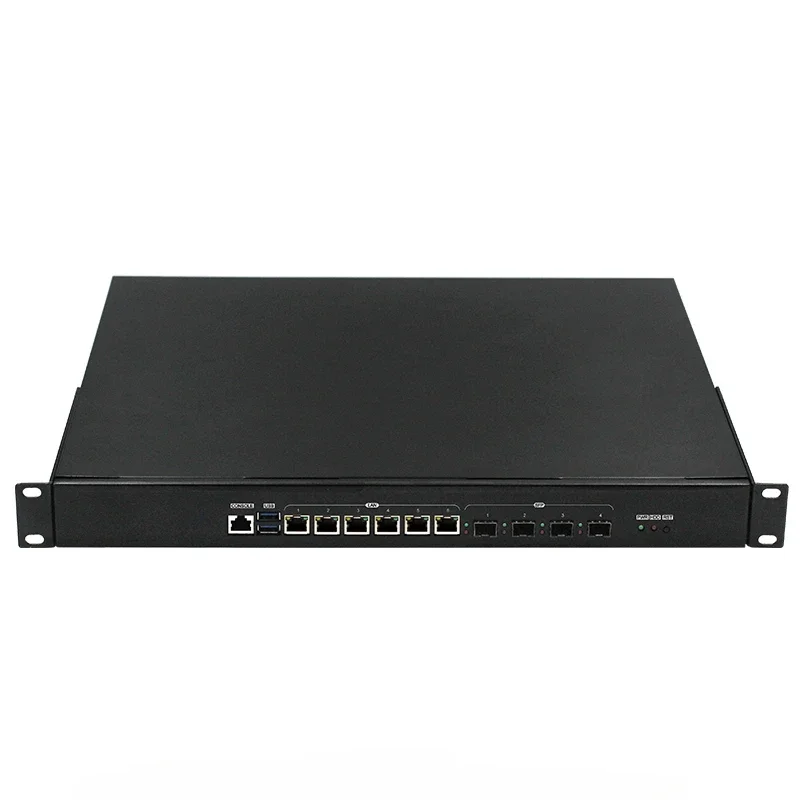 Aparelho de rede 8a/9a geração para i3-i5-i7/Pentium H110 Servidor Rackmount Chassis 6LAN Pfsense Firewall Mini PC 1U Rack Case