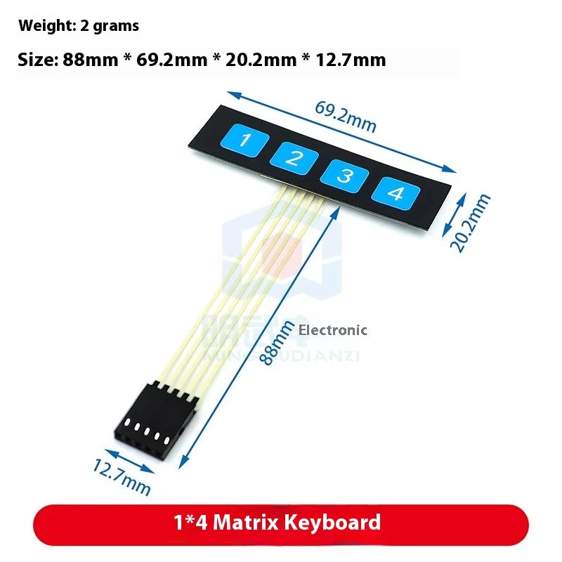 Kunci Ekstra Besar 4*4/1*4/3*4/4*5 Keyboard Matriks Mikrokontroler Keyboard Ekspansi Eksternal Keyboard Film