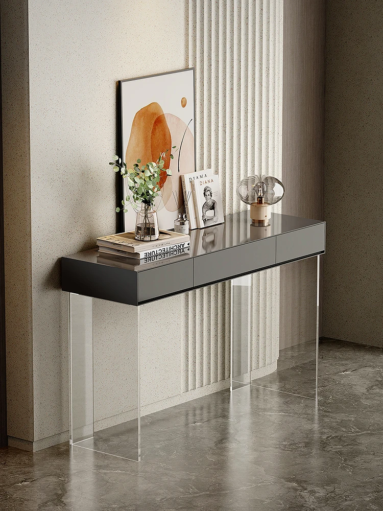 TLL Light Luxury Acrylic Console Tables Villa Corridor Aisle Console