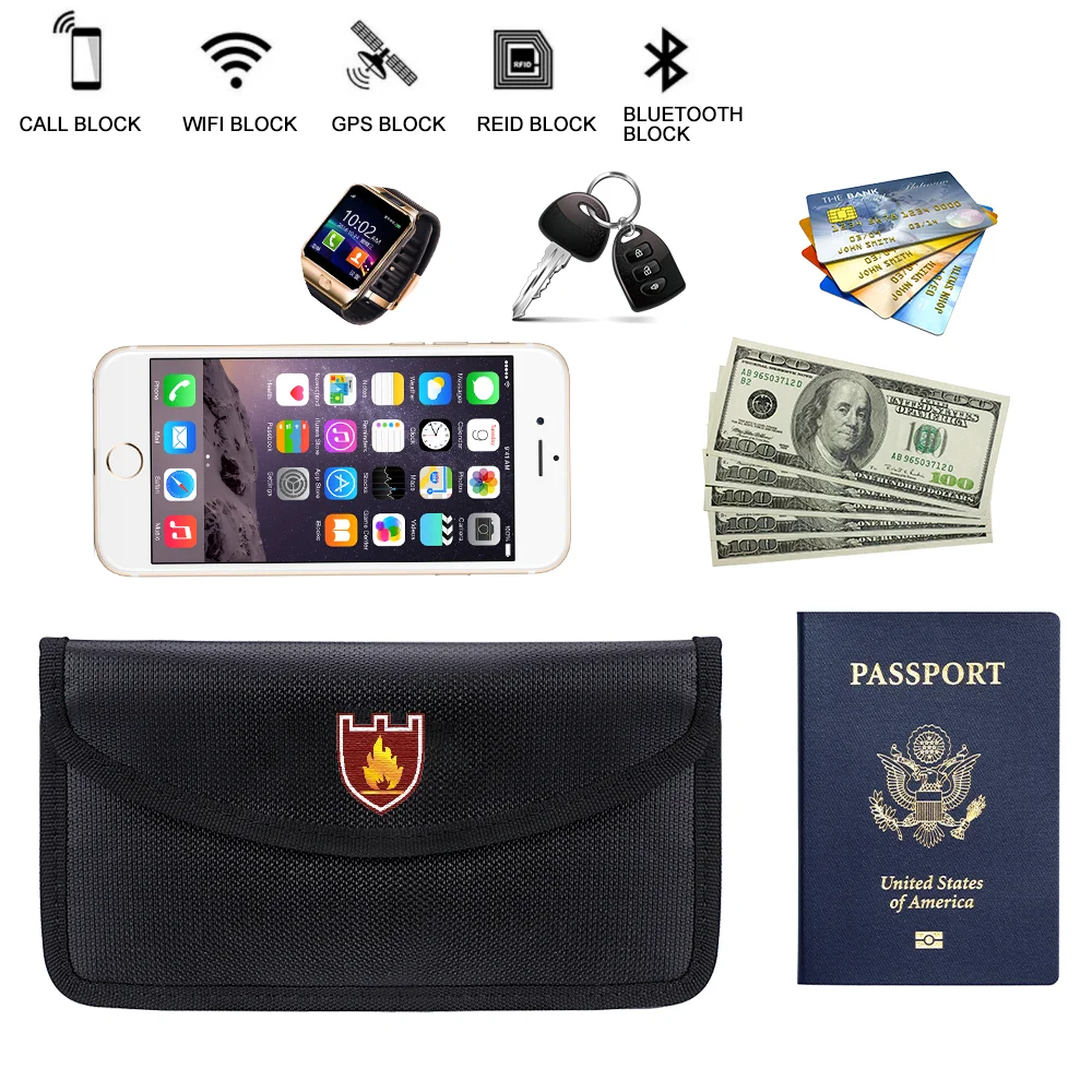 Portable Double Pockets Envelope Organizer Fiberglass Material Fireproof Cash Pouch For Office School Travel