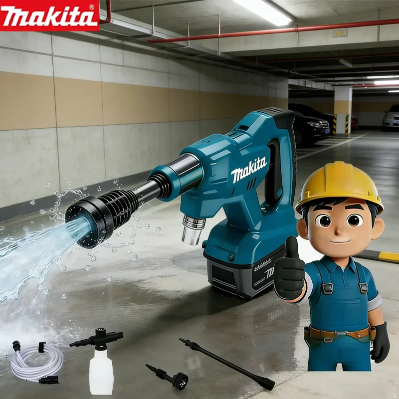 

Makita DHW180 18V Lithium Battery Portable Cordless Pressure Washer Car Wash Gun with 5 Modes Outdoor Camping Garden Makita