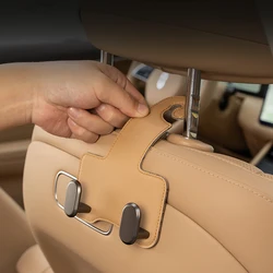 Seat Headrest Hook For SERES 7 5 9 AITO M7 M5 M9 2023 2024 2025 Car Seat Back Hook Leather Metal Hanger Storage Hooks Accessorie