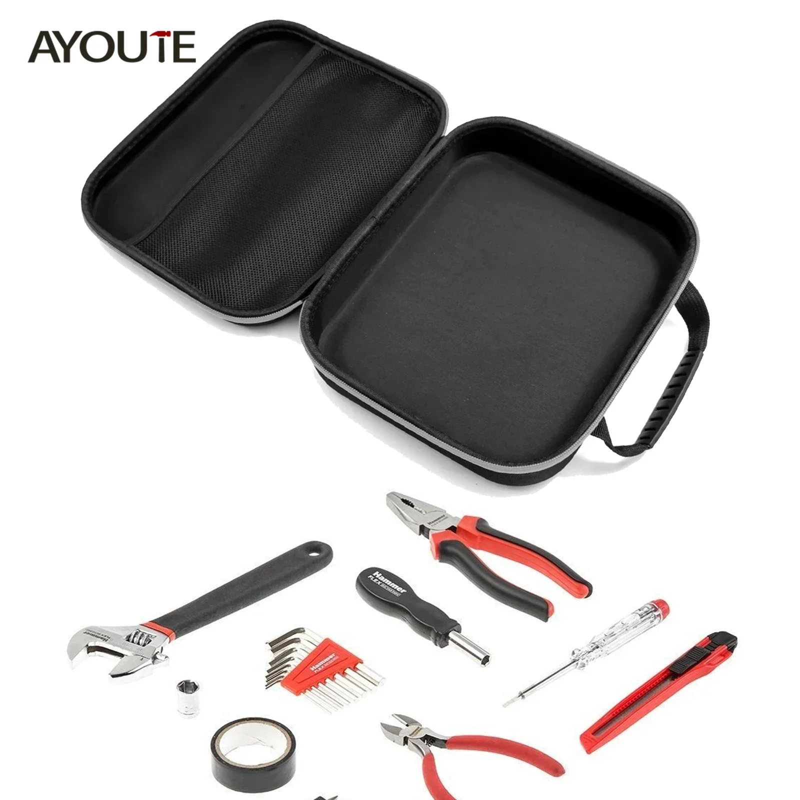 AYOUTE Tool Bag Oxford Cloth EVA Empty Storage Bit Organizer Portable Pouch Outdoor Technician Large Capacity Hardware Handbag