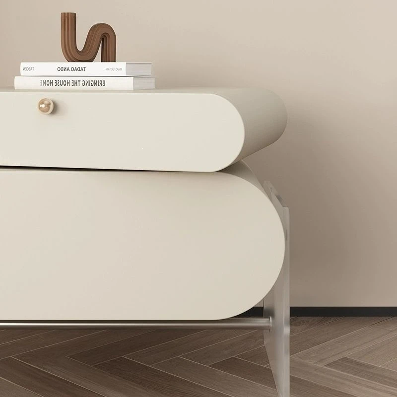 Acrylic bedside table simple modern cream wind mini storage bedside table suspension small