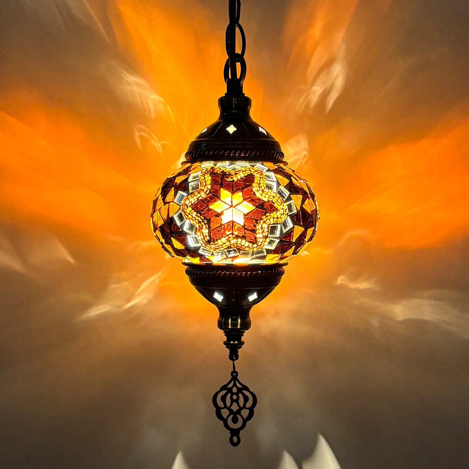 Chandelier Turkish Glass Classical Mosaic Coffee Western Restaurant Xinjiang Retro Folk Chandelier view 3