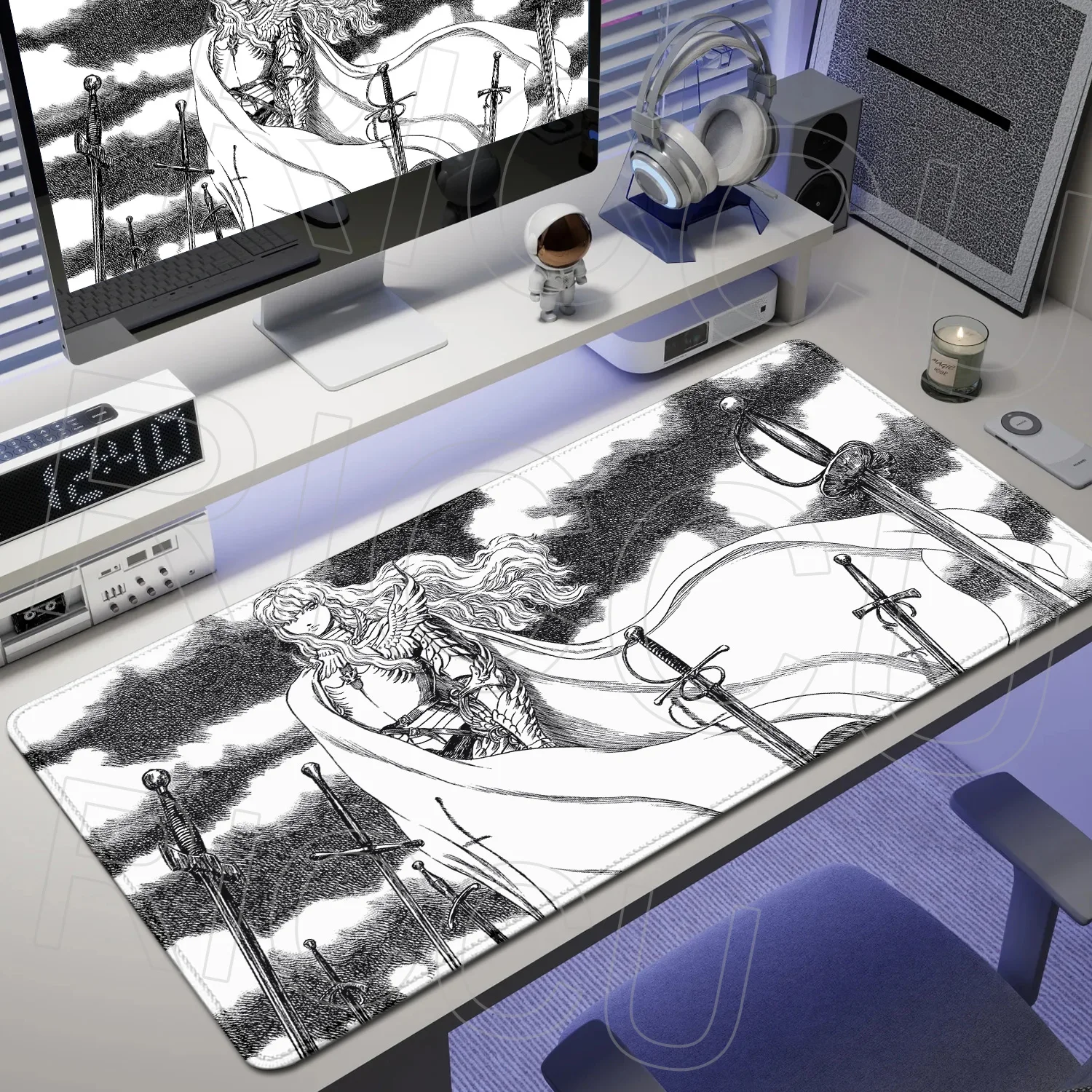 XXL Mouse Pad Anime Berserk Gamer Keyboard Key cap Mause pads Large Rubber Gaming sword berserk pc accessories Cabinet Desk mat