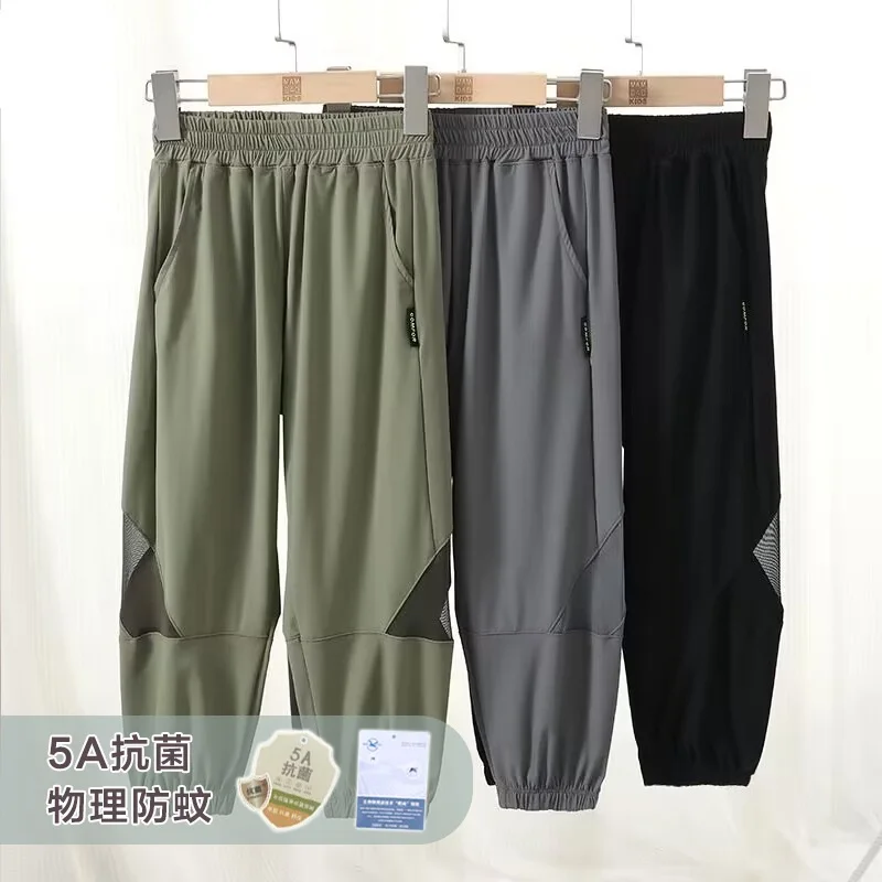 new girls spirng summer casual pants Children clothes 3-11y students 110-170  80%nylon fashion kids Thin breathable pant