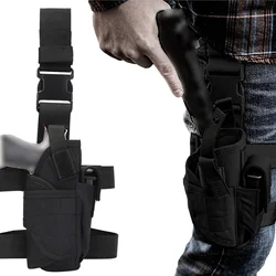 Drop Leg Holster, Thigh Gun Holsters for Men Women, Airsoft Pistol Holster for Right Handed with Magazine Pouch