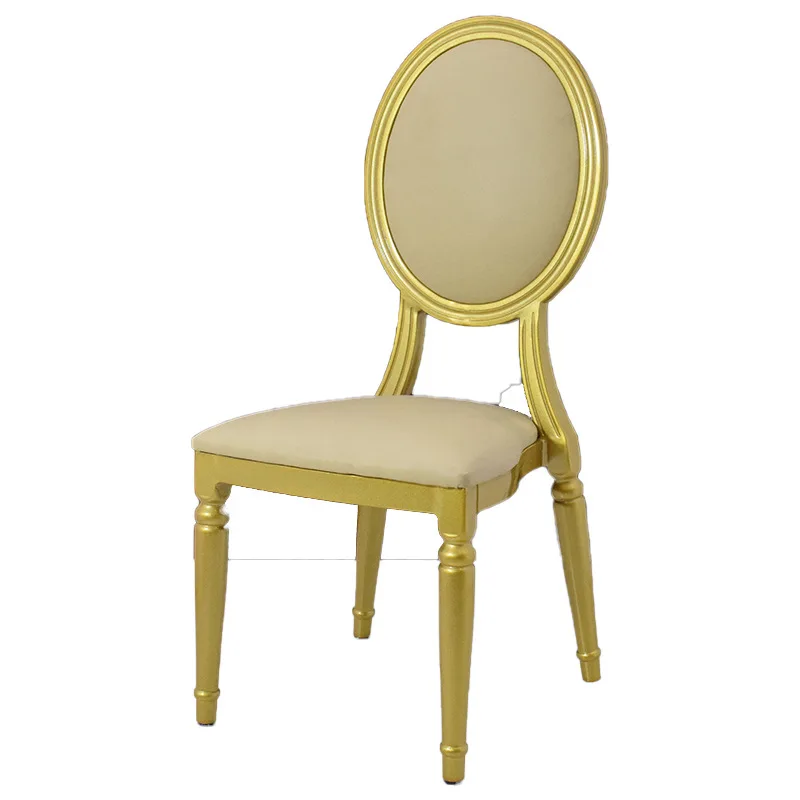 

Modern simple wrought iron chair, hotel banquet wedding home restaurant