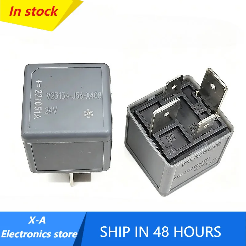 （Brand New Original）1pcs/lot 100% original genuine relay:V23134-J56-X408 24V 4pins Excavator engineering vehicle relay