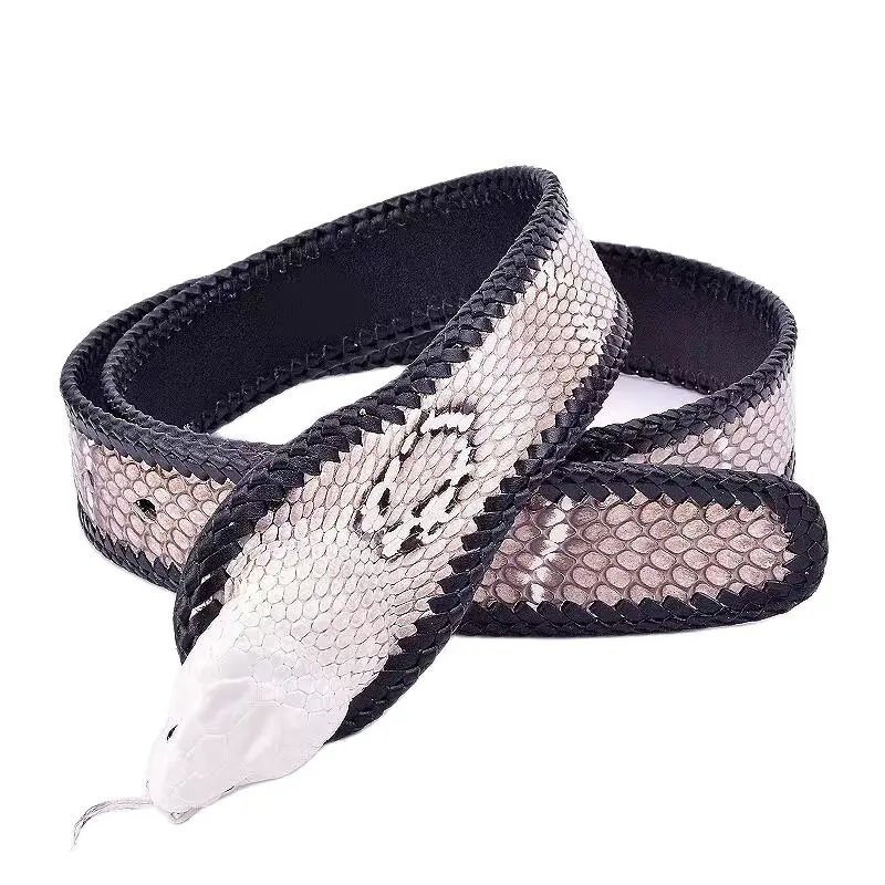 2024 men high quality genuine leather belt luxury designer belts men snake skin fashion Strap male for man PD006