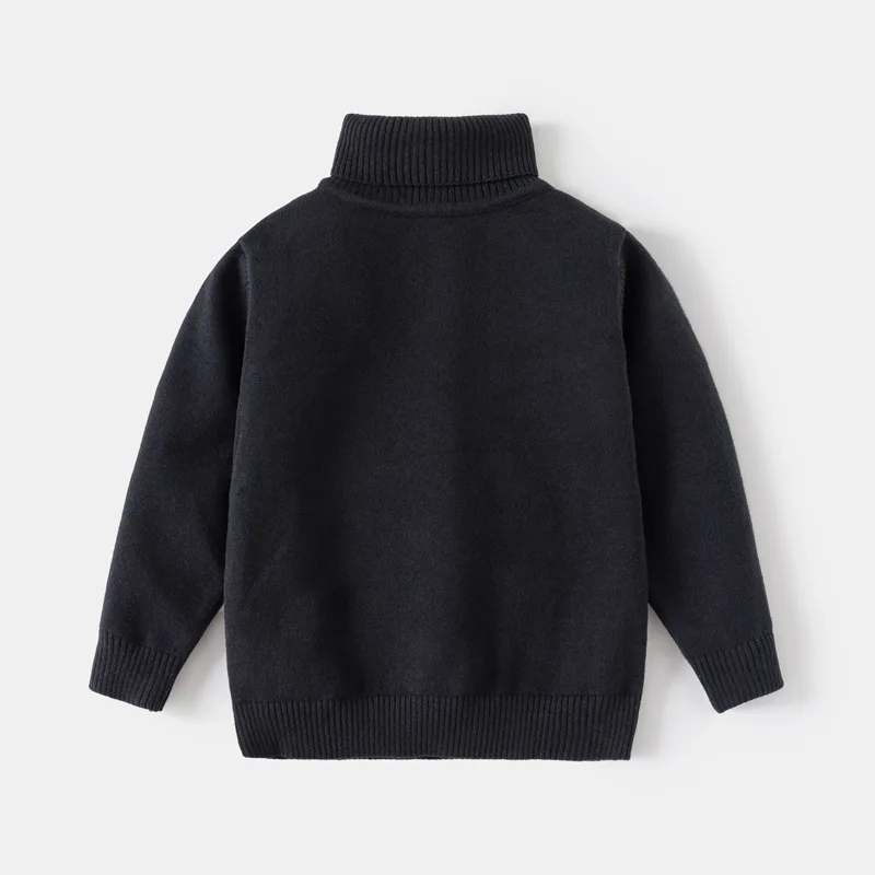 2-8T Infant Sweater Toddler Kid Baby Boy Girl Winter Clothes Knit Pullover Top High Collar Warm Knitwear Childrens Sweater