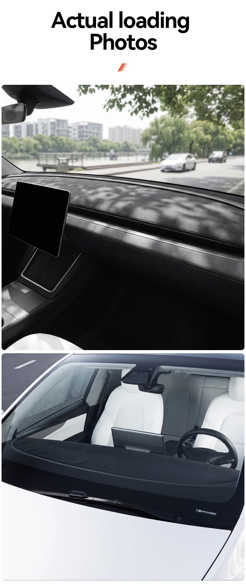 YZ Für Tesla Model Y/YL 2025-2026 Juniper Armaturenbrett-Flanell-Vollabdeckung Sonnenschutz Anti-UV DashMat Rutschfest – Detail 8