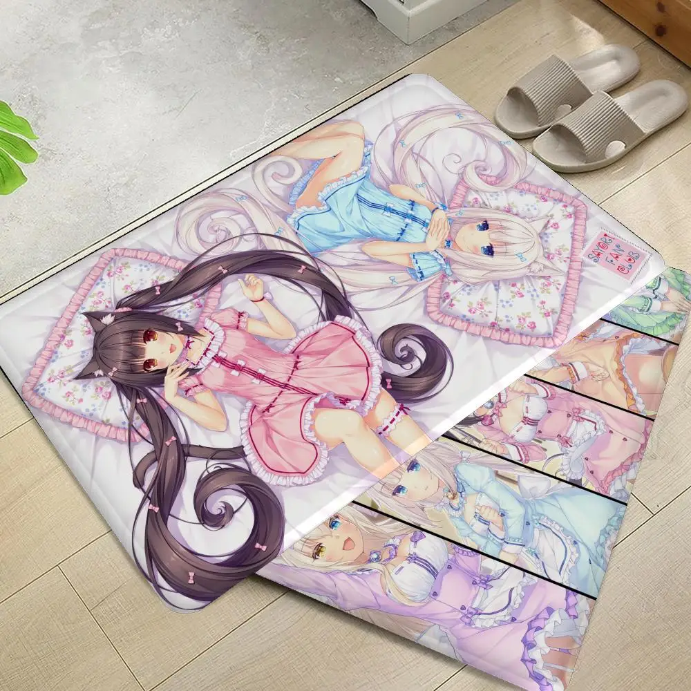 Anime Nekoparas Floor Mat Floor Carpet Kids Room Bedroom Decoration Balcony Anti-Slip Doormat Living Room Hotel Decor Mat