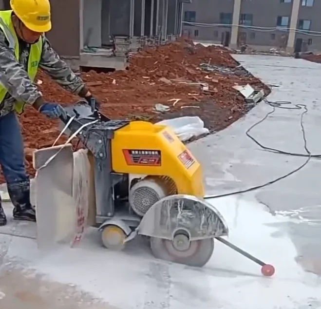 Hand Push Asphalt Concrete Cutting Machine Highway Joint Slotting Concrete Cutting Equipment Walk-behind Road Concrete Cutter