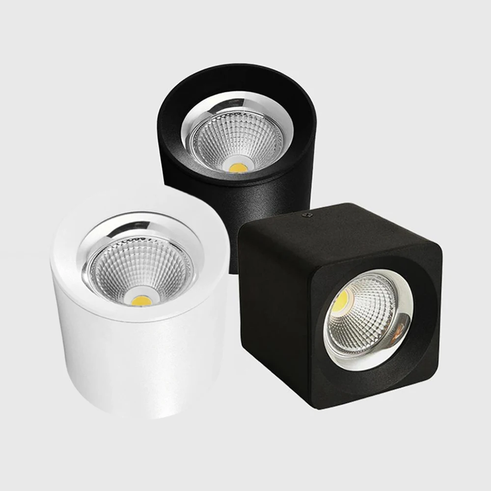 

Surface Mounted Dimmable COB LED Downlights 10W 15W 18W 24W LED Ceiling Spot Lights AC85~265V Wall Lamp Background Wall Lighting