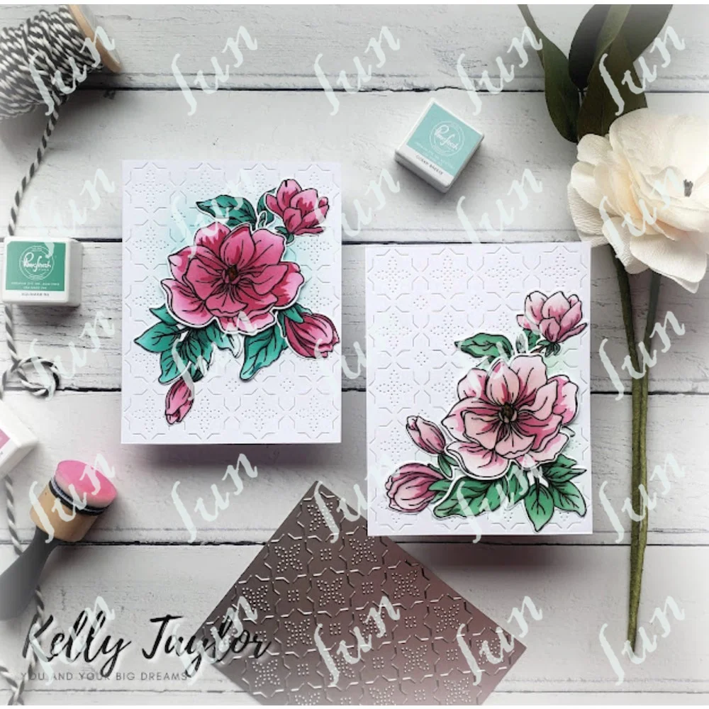 Gorąca sprzedaż nowe matryce do cięcia metalu kwiatowy Magnolia wyczyść znaczki DIY Album Scrapbooking kolaż szczęśliwy Plan prezent dekoracje