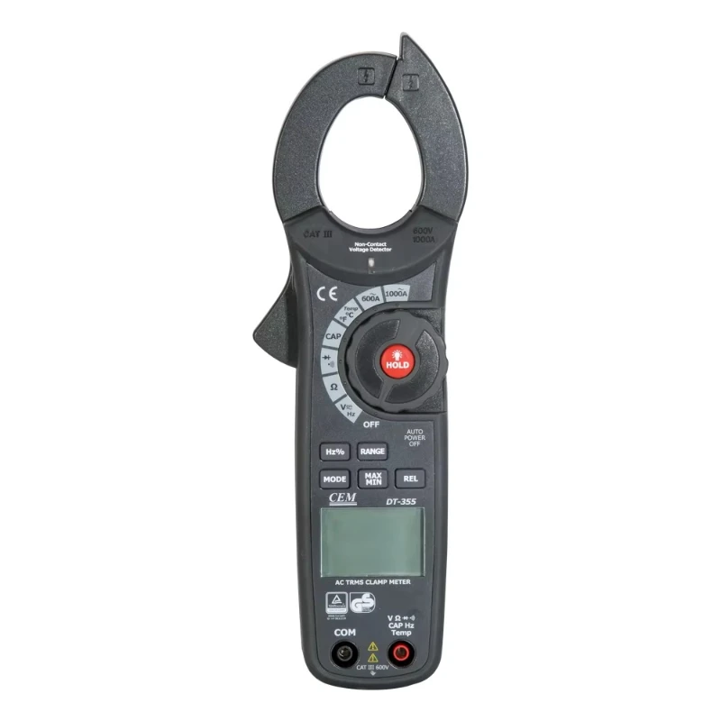 

DT-355 6000 Count Professional Auto Ranging Digital Clamp Multimeter with AC True RMS, NCV Function