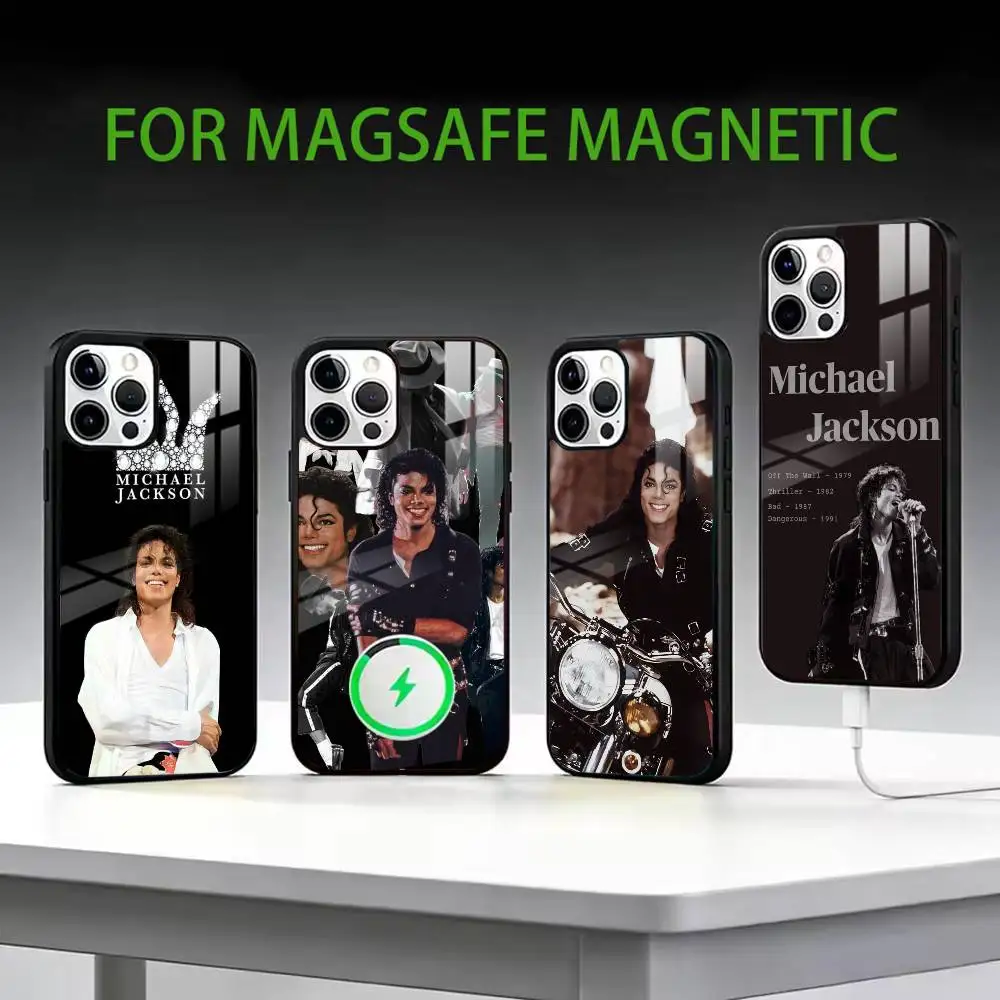 

M-Michael Jackson Phone Case For iPhone17,16,15,14,13,12,11 Plus,Pro Max Magnetic For Magsafe Wireless Charging
