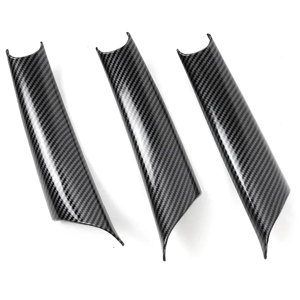 Zwart Koolstofvezel Patroon LHD RHD 3 stks/set auto Binnendeur Pull Handle Cover Voor BMW X5 E70 X6 E71 E72 2007-2014