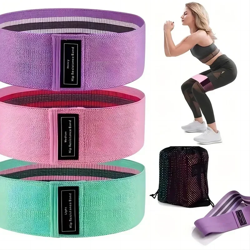 Pilates Yoga Elastic Resistance Bands, Exercise Stretch Flex Band For Booty Legs Workout
