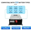 1200W 純粋な正弦波インバーター、AC 充電器付き、DC 12V から AC 120V 出力、UPS バックアップ電源低周波インバーター 4