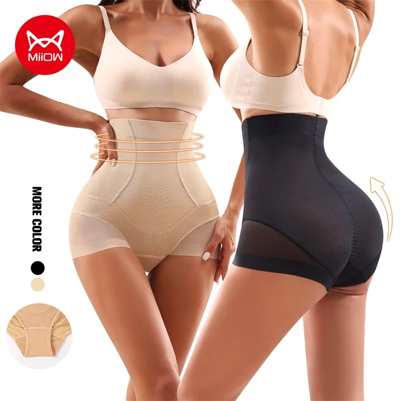 

MiiOW женские корректирующие брюки с высокой талией, корректирующее белье для поднятия бедер, легкие дышащие трусики-шейперы, женские корректирующие трусики