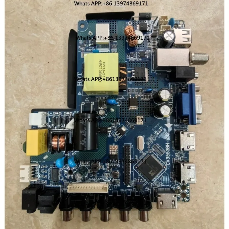 CV3553BH-U32   Three in one TV motherboard, physical photo, tested   2 screen cable specifications, check the interface