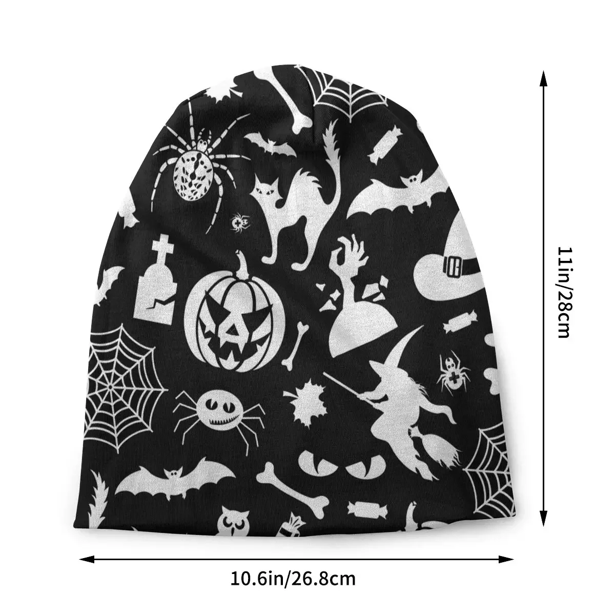 Halloween Skullies Beanies Outdoor Hats Bats Ghost Thin Bonnet Special Caps Men Women's Earmuffs