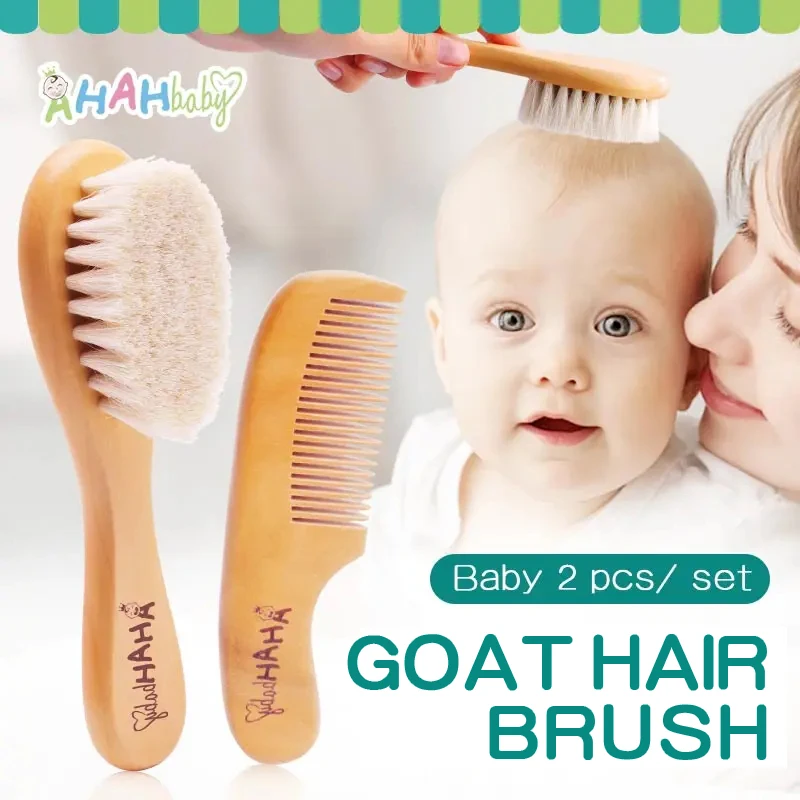 Baby Hair Brush And Comb Set for Newborn Massage Bath Shower Portable Comb For Hair Mini Baby Brush Wooden Hair Brushes for Kids