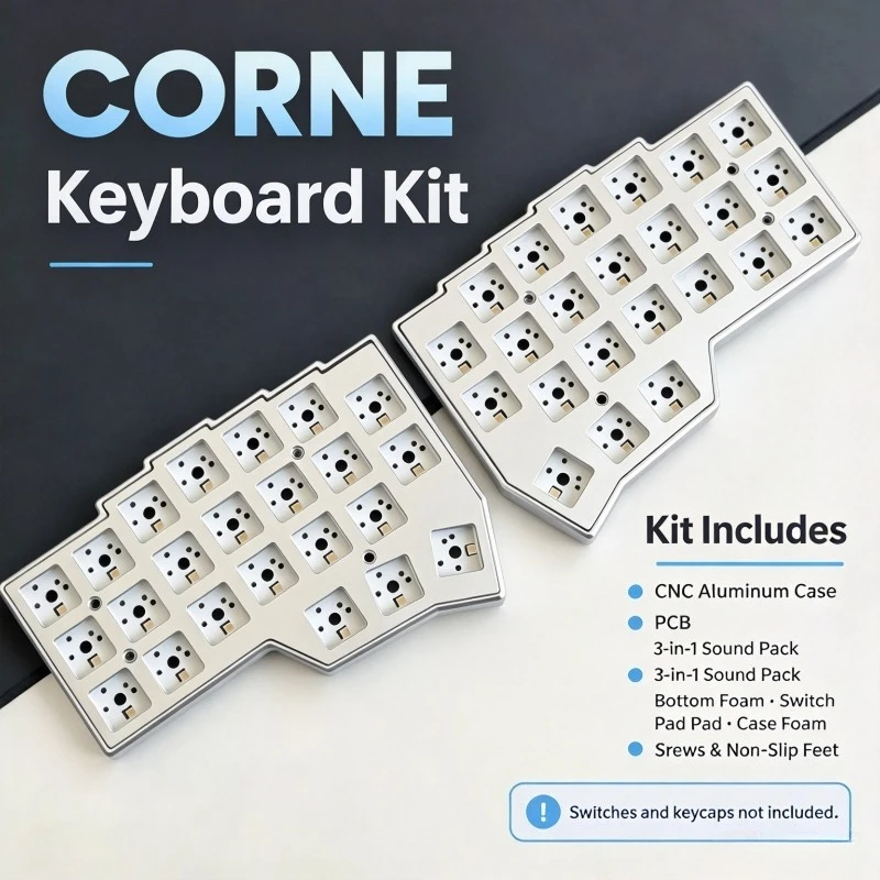 CORNE V4.1 Aluminum Alloy Split Keyboard Kit Customized CNC Anodizing Shell for Separate Mechanical Keyboard Accessories DIY