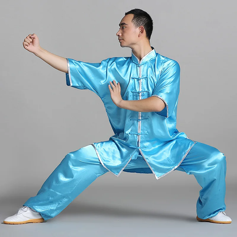 Unisex Kung Fu Suit Short Sleeve Martial Arts Performance & Competition Wear for Kids & Adults