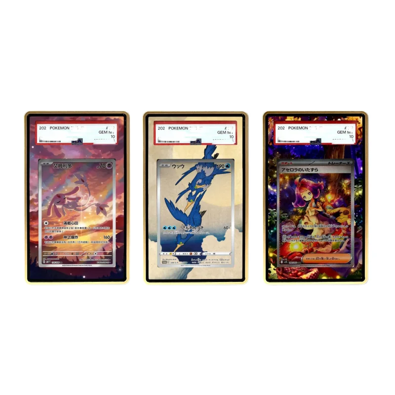 

Mesprit Cramorant Acerola TCG Q Version Exquisite Anime Clear Acrylic Card Brick Cute Display Stand For Fans Card Not Included