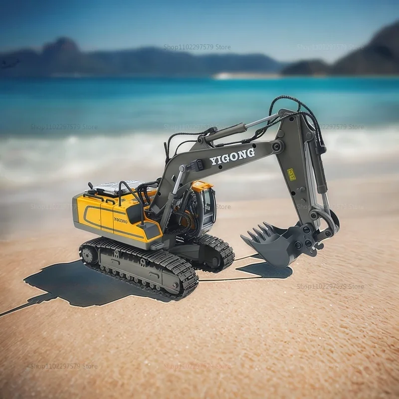 子供向け2.4G RCカー、掘削機、ブルドーザー、ダンプカーのおもちゃ、電動エンジニアリング車両、リモコン合金モデルおもちゃ、男の子の子供へのギフト