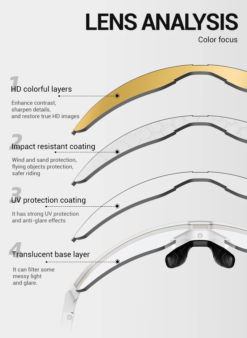 SCVCN Fahrradbrille, photochrome Sonnenbrille für Herren, Outdoor-Sportbrille, UV400-Schutzbrille, MTB-Fahrradbrille, Fahrradbrille für Damen – Detail 5
