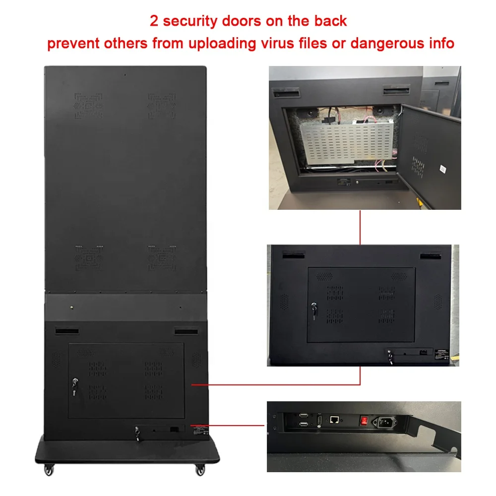 4K Advertising Digital Signage Android 55 65 Inch Touch Screen Floor Standing Kiosk Advertising Totem Information Vertical Kiosk