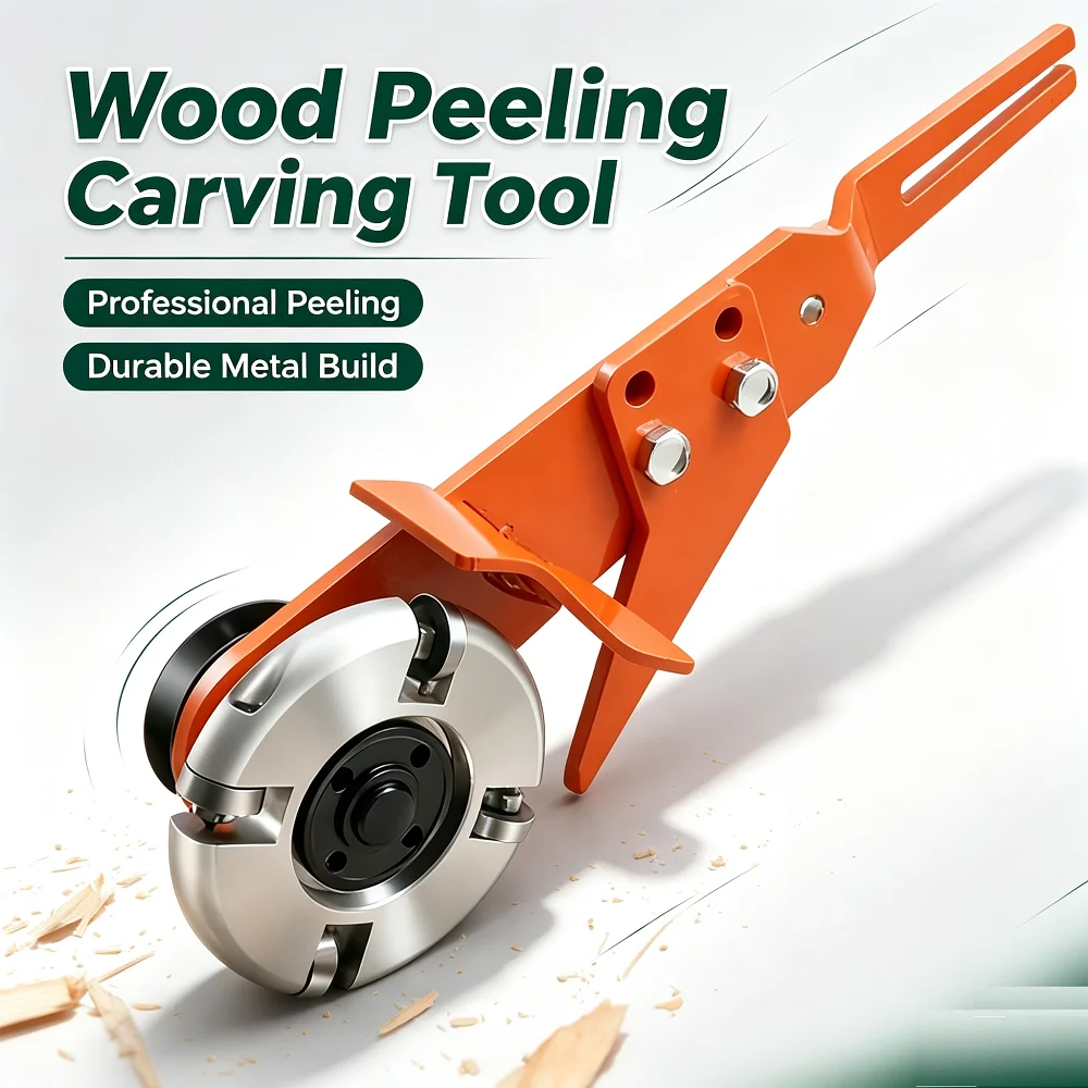 Heavy-Duty Wood Peeling Carving Tool Woodworking Grooving Machine - Safe Wood Peeling Equipment for Carving Projects