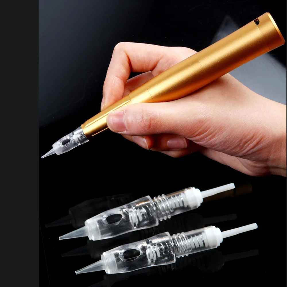 1p/3p/5p/3F/5F/7F آلة الوشم الإبر تجميل دائم القلم الإبر خرطوشة 100 قطعة