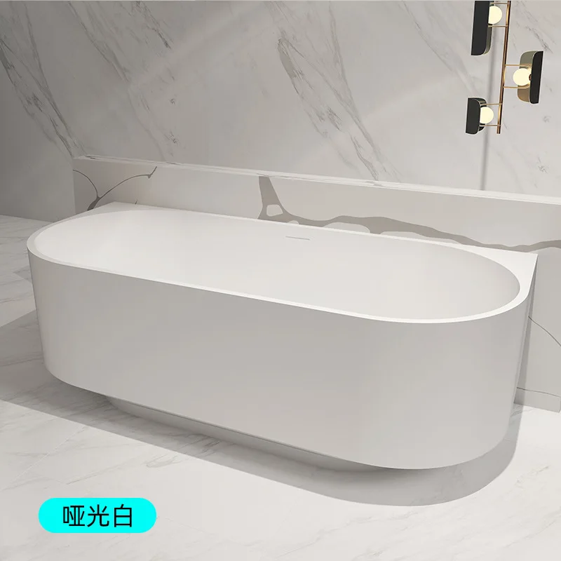 Freestanding wall-mounted artificial stone household bathtub, integrated popular